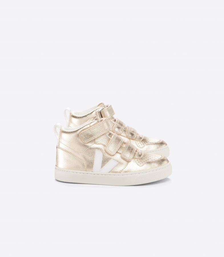 Mid Chromefree Leather Platine White Veja Perfect