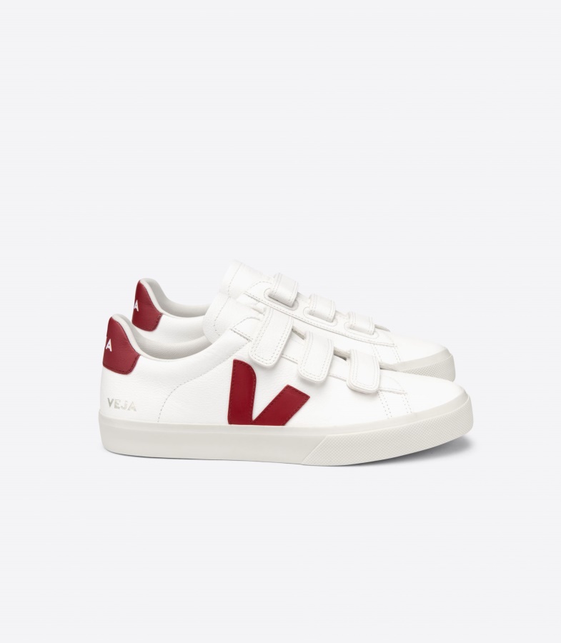 Veja Collection Chromefree Leather White Marsala