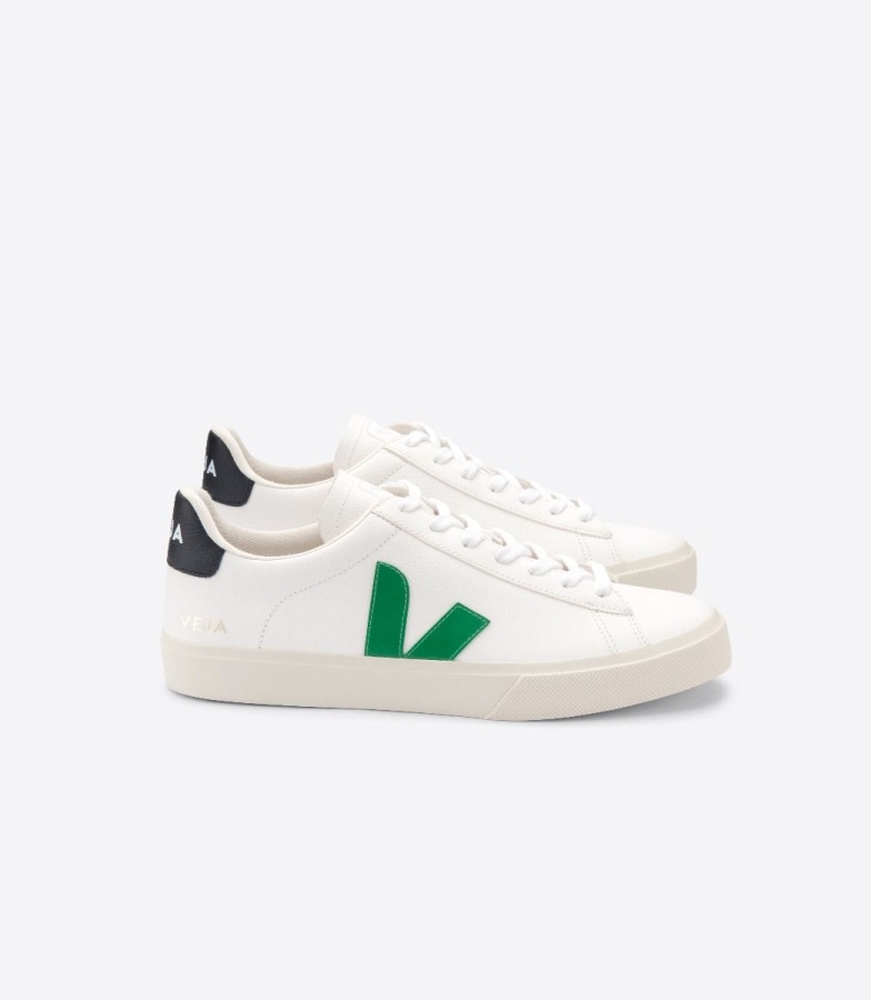 Chromefree Leather White Emeraude Black Veja