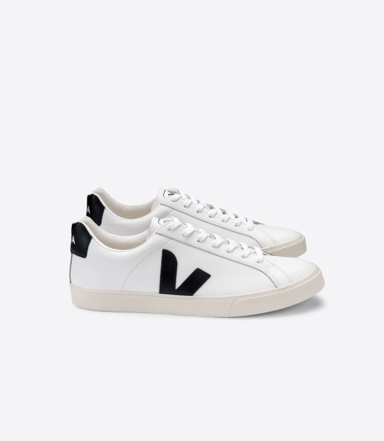 Leather White Black Premium Veja