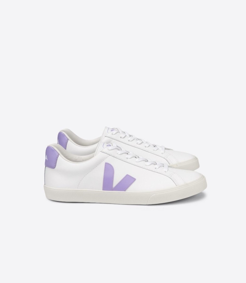 Special Leather White Lavande Veja