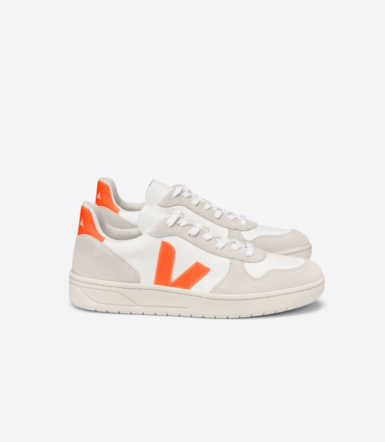 B-Mesh White Natural Orange-Fluo Veja Original