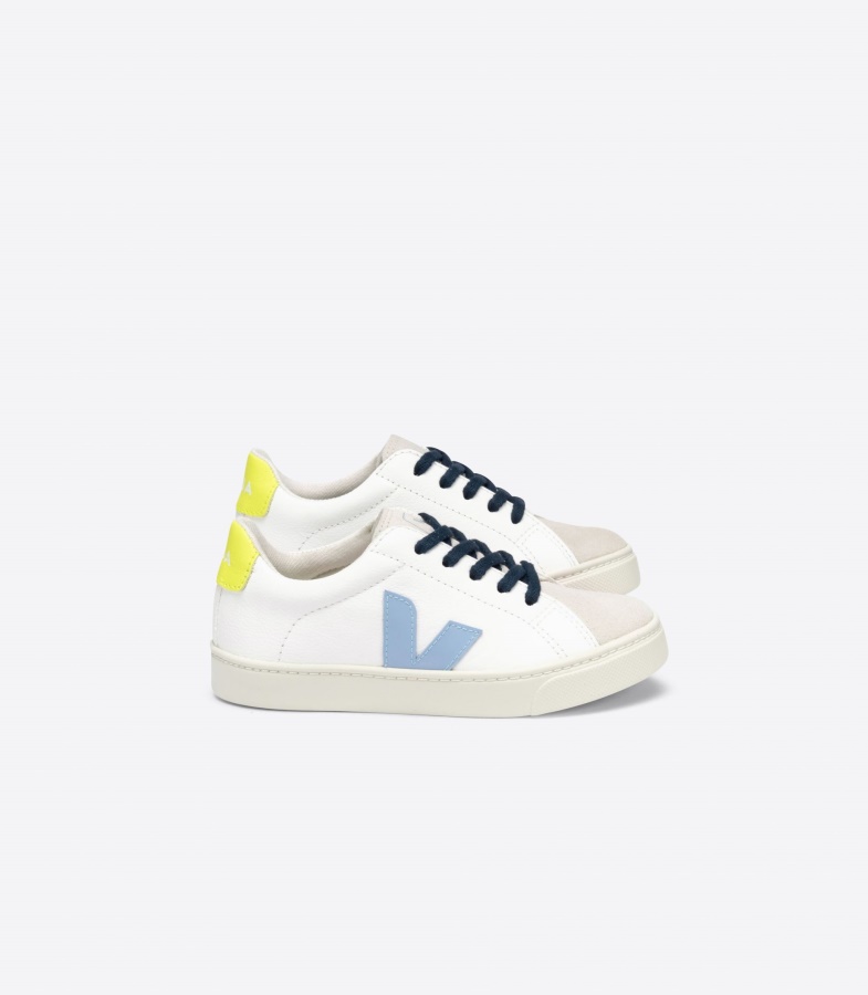 Laces Chromefree White Steel Jaune Fluo Perfect Veja